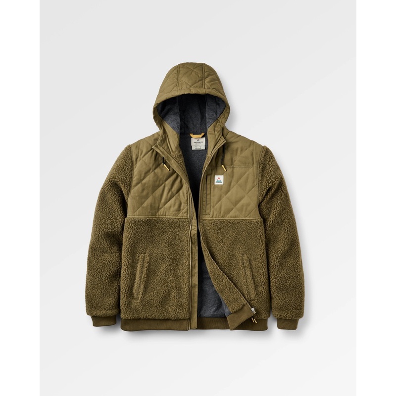 Adventure Recycled Deep-Pile Sherpa Fleece - Dark Olive