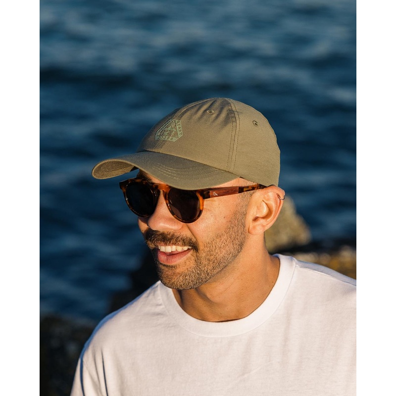 Active Recycled 6 Panel Cap - Dusty Olive