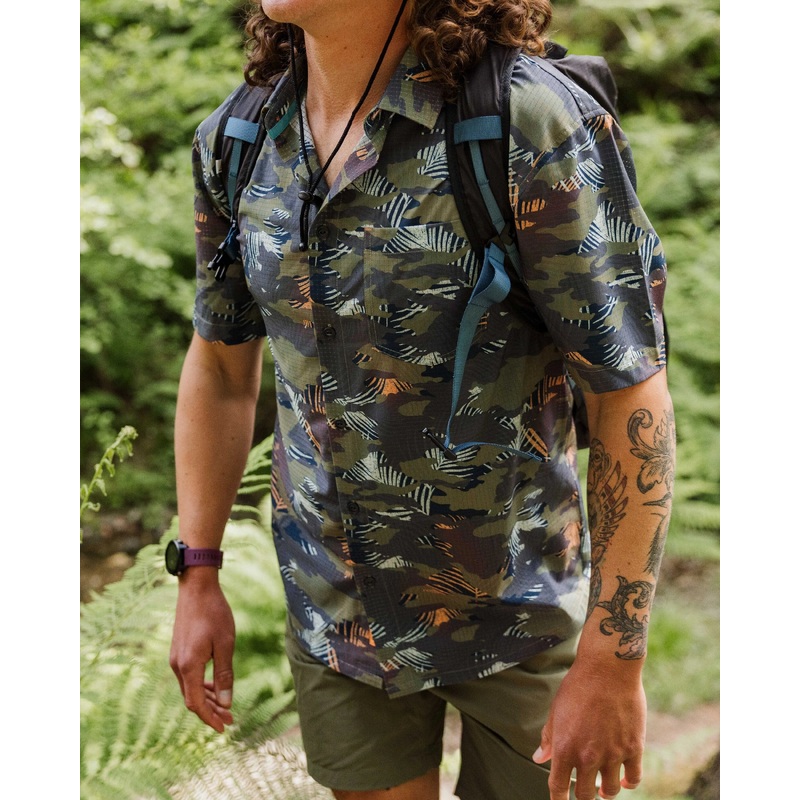 365 Recycled Active Shirt - Palm Camo Apricot