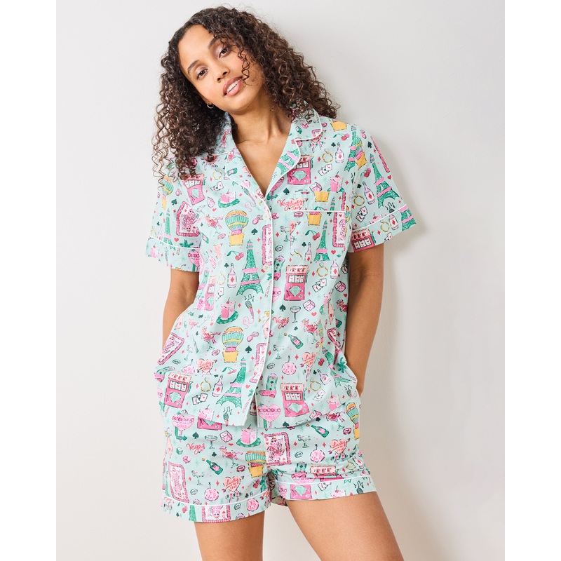 Viva Las Vegas - Short PJ Set - Mint