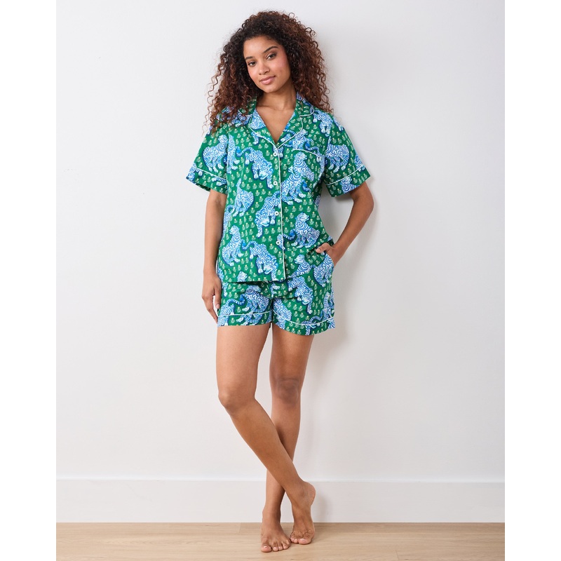Tiger Queen - Short PJ Set - Jade