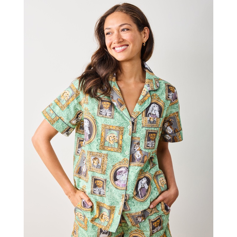 PF + Downton Abbey: The Grande Finale | Dogton Abbey - Short PJ Set - Green